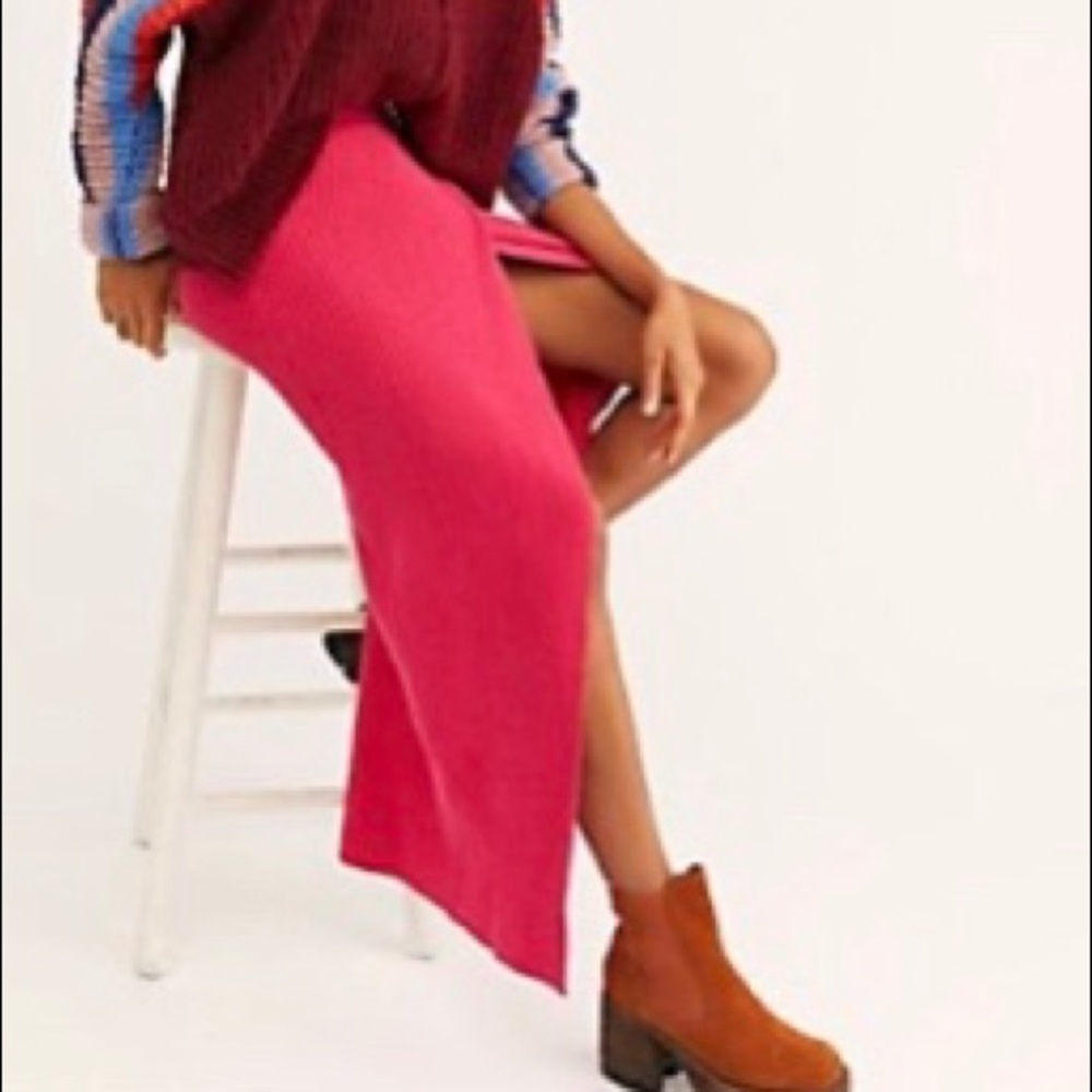 Free people ribbed maxi skirt